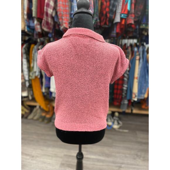Modern Evian Salmon Pink Collared Shirt Size Med - Picture 1 of 4